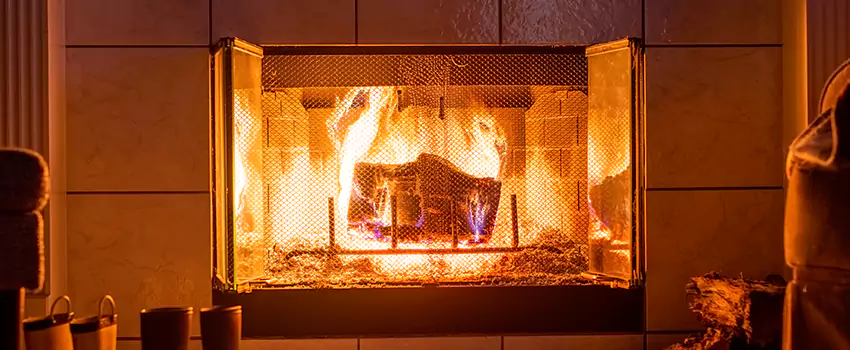 Mendota Hearth Landscape Fireplace Installation in Danville, Illinois